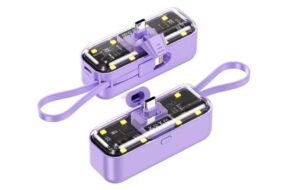 Power bank prenosiva baterija privezak Oxpower 5000mAh Type C ljubicasta