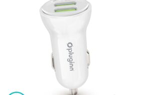 Auto punjac Pluginn PI-35 2xUSB, 2.4A  sa Type C kablom beli