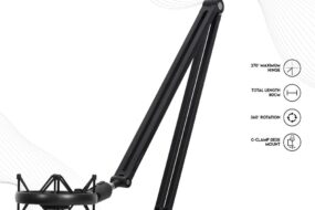 Studijski stalak za mikrofon Fantech AC902s Microfone boom arm crni