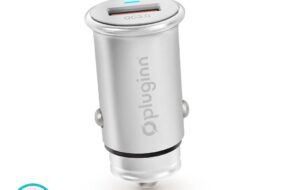 Auto punjac Pluginn PI-20 QC 3.0, 3A, 18W, sa lightning kablom srebrni