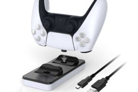 Dobe TP5-0505 stalak-punjac za dva gamepada PS5 bel1