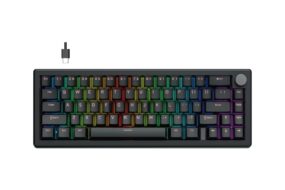 Tastatura Mehanicka Gaming Fantech MK614 Atom x66 Retro crna (ice apricot switch)