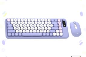 Combo mis tastatura wireless Fantech WK-898 GO mochi85 ljubicasta