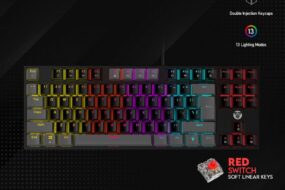 Tastatura Mehanicka Gaming Fantech MK876 RGB Atom TKL crna (Red switch)