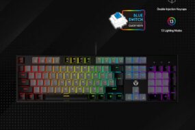 Tastatura Mehanicka Gaming Fantech MK886 RGB Atom siva (Blue switch)