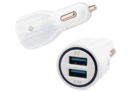Auto punjac Teracell Ultra DC01 2.4A sa micro USB kablom beli