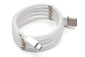 Data kabl magnet micro USB beli