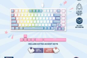 Tastatura Mehanicka Gaming Fantech MK612 Atom x83 AME bela (rosie switch)