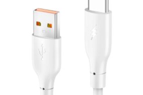 Data kabl KONFULON DC65, 3A, USB na Type C beli 1m