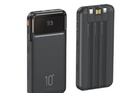 Power bank prenosiva baterija REMAX Reyluck Series RPP-683 2.1A sa integrisanim kablovima 10000mAh crna