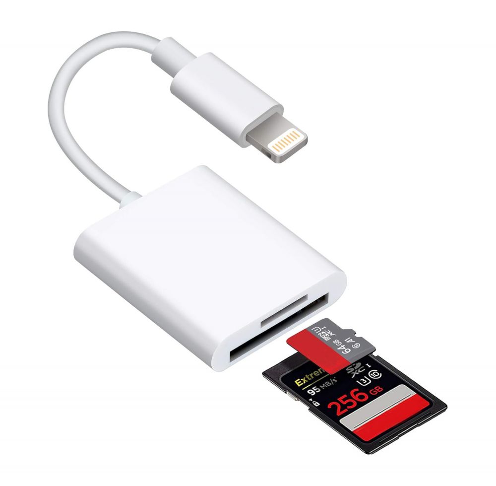 aefc0efc-38c1-45ba-908b-5de00fd80e3e-OTG-adapter-Lighting-citac-kartica-TFSD-beli_w1000 OTG adapter Lighting citac kartica TF/SD beli - Slika 1