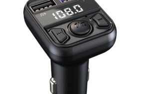 FM transmiter C44 USB, QC 3.0 Bluetooth 5.0, handsfree crni