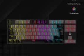 Tastatura Mehanicka Gaming Fantech MK876 RGB Atom TKL siva (Red switch)