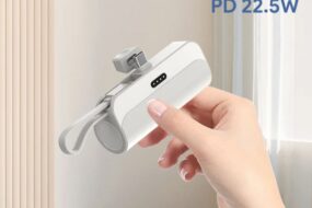 Power bank prenosiva baterija privezak 5000mAh Type C bela