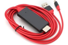 Kabl lightning na HDMI USB 2m crveni
