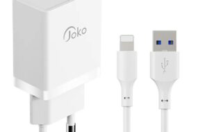 Kucni punjac KONFULON JK77 2.4A sa iPhone lightning kablom beli 1m