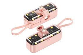 Power bank prenosiva baterija privezak Oxpower 5000mAh lightning roze
