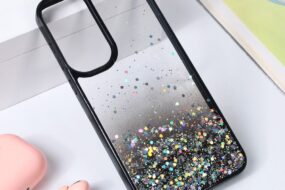 Torbica Frame Glitter za Samsung A556B Galaxy A55 5G crna