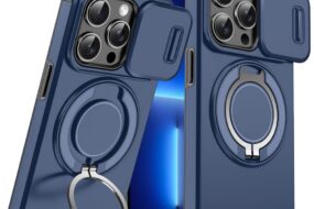 Torbica CamShield Ring stand za iPhone 13 Pro 6.1 plava
