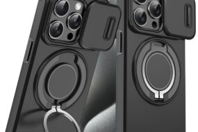 Torbica CamShield Ring stand za iPhone 15 Pro 6.1 crna
