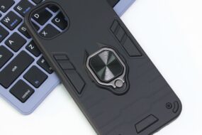Torbica Cube Ring za iPhone 14 Plus 6.7 crna