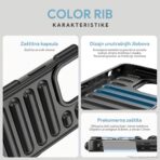 Torbica Color Rib za iPhone 13 Pro Max 6.7 zelena - Slika 2