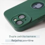 Torbica Carbon Stripe za Xiaomi Redmi 12C zelena - Slika 5