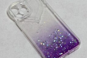 Torbica Heart Glitter za iPhone 13 Pro Max 6.7 ljubicasta