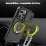 Torbica CamShield Ring stand za iPhone 15 Pro Max 6.7 ljubicasta - Slika 8
