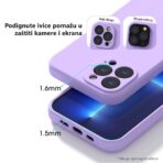 Torbica Teracell Soft Velvet za iPhone 17 Pro/18 Pro 6.3 tamno plava - Slika 5